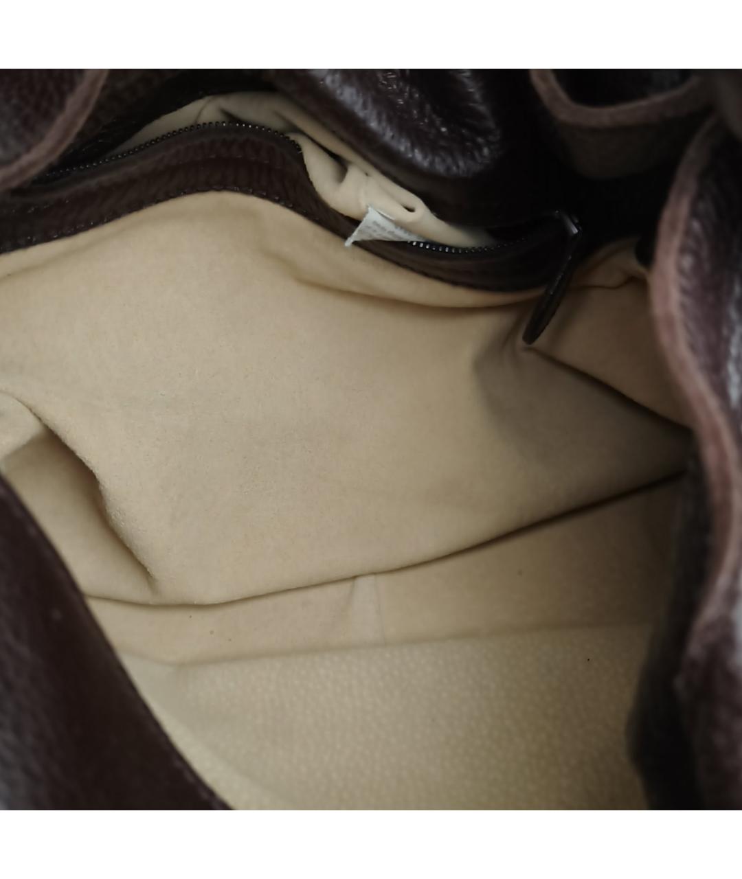 BOTTEGA VENETA Коричневая кожаная сумка с короткими ручками, фото 6