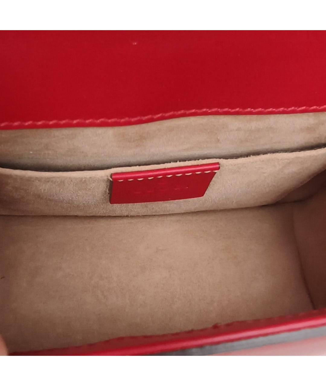 GUCCI Красная кожаная сумка через плечо, фото 5