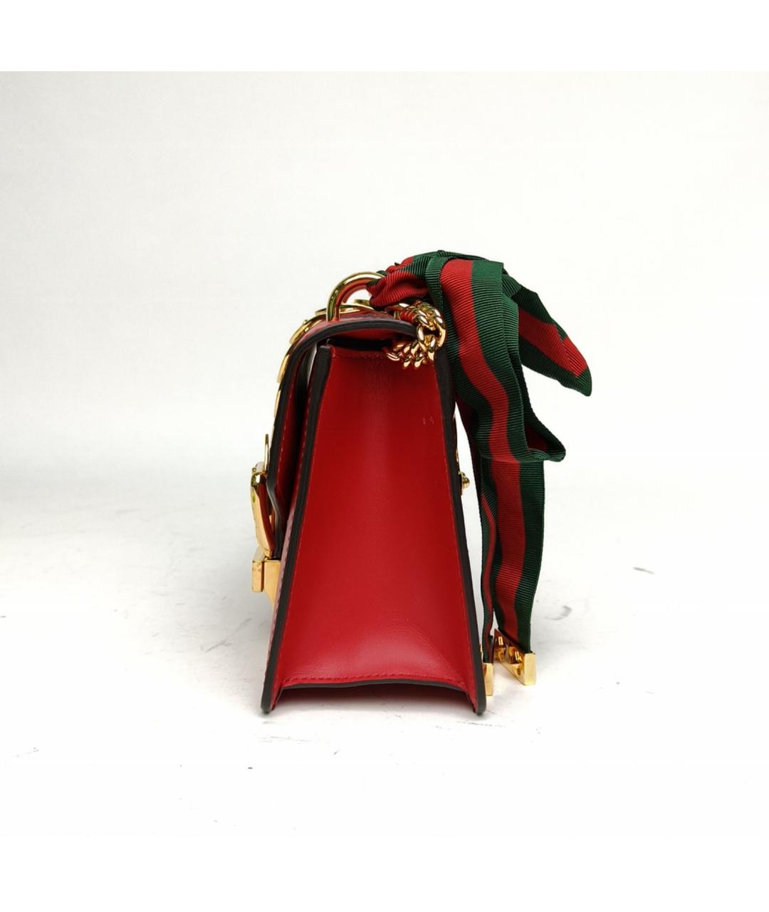 GUCCI Красная кожаная сумка через плечо, фото 8