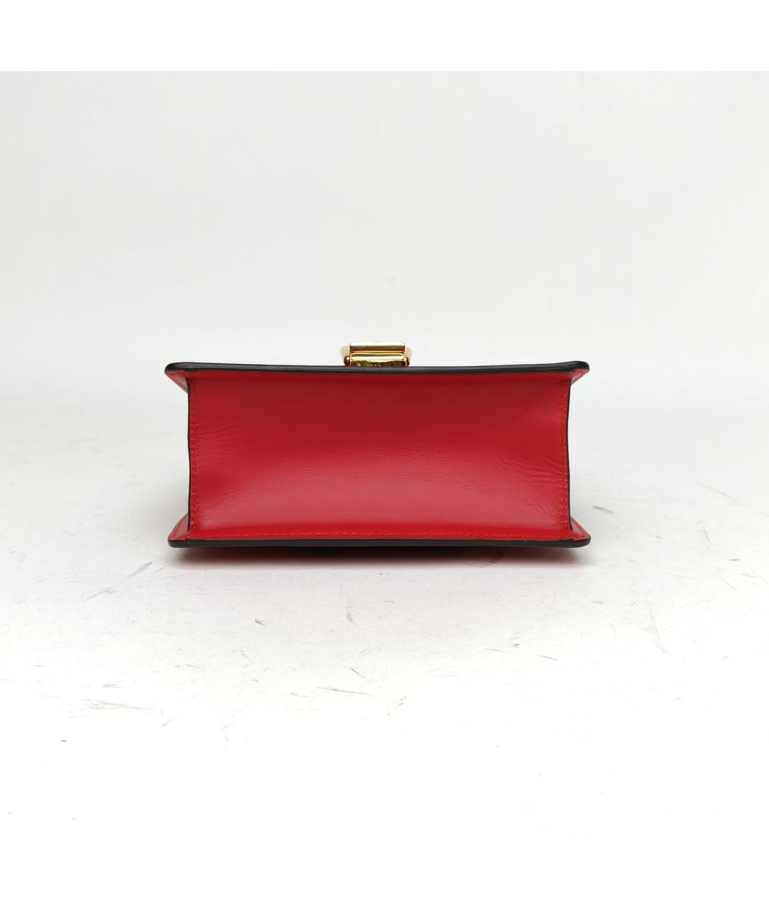 GUCCI Красная кожаная сумка через плечо, фото 4