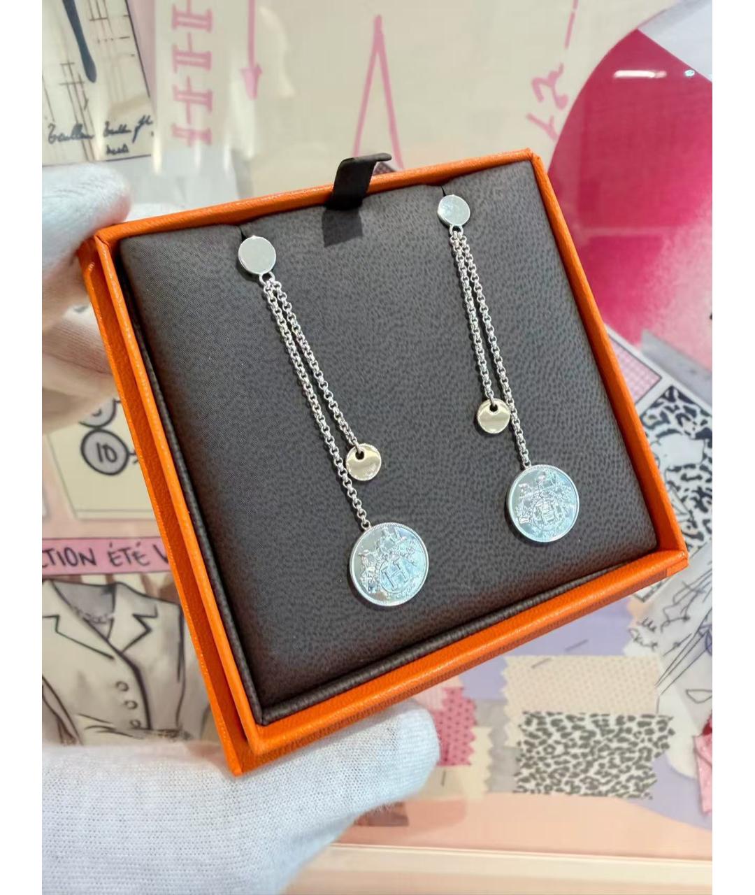 HERMES Серебряные серьги, фото 3