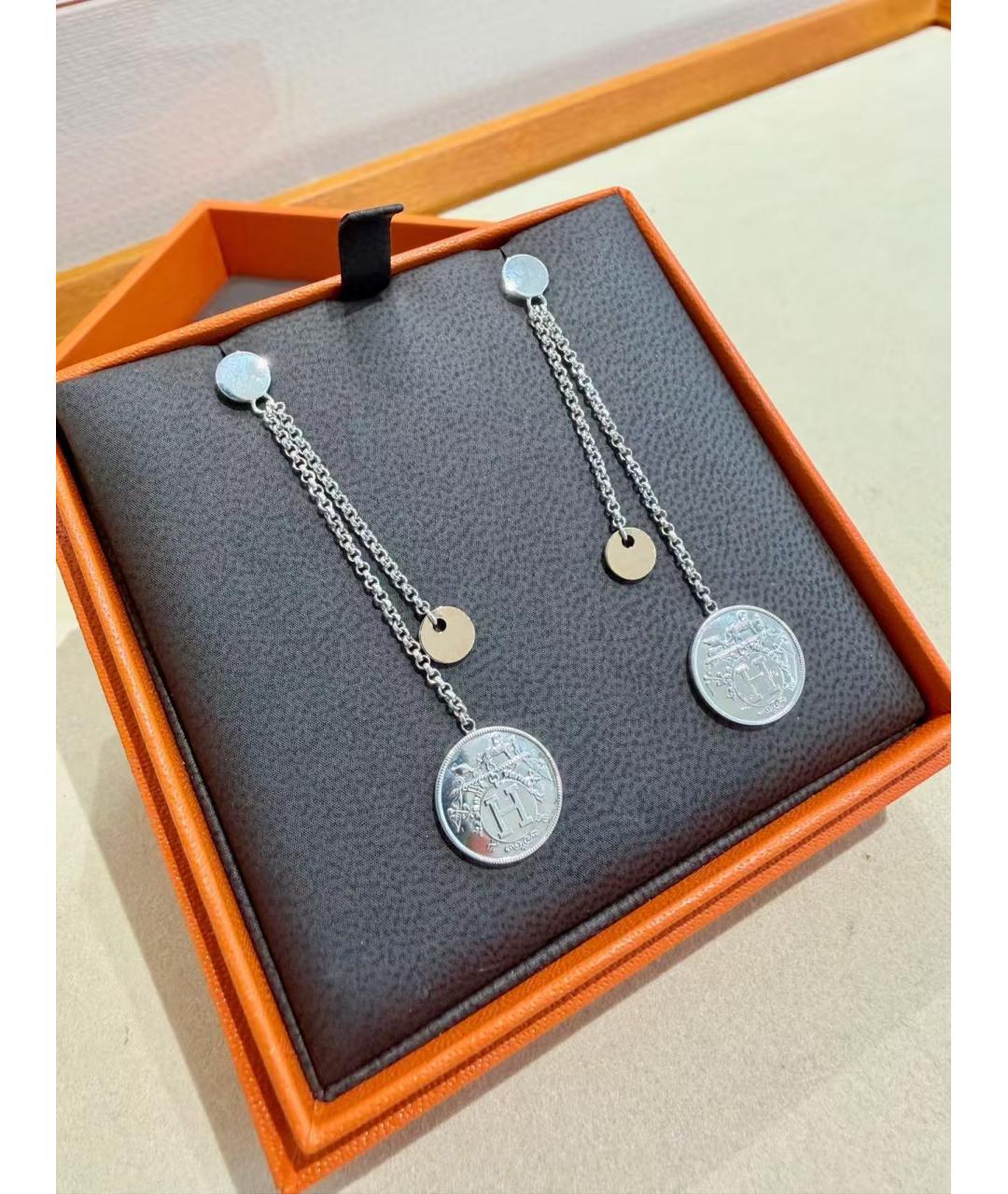 HERMES Серебряные серьги, фото 2