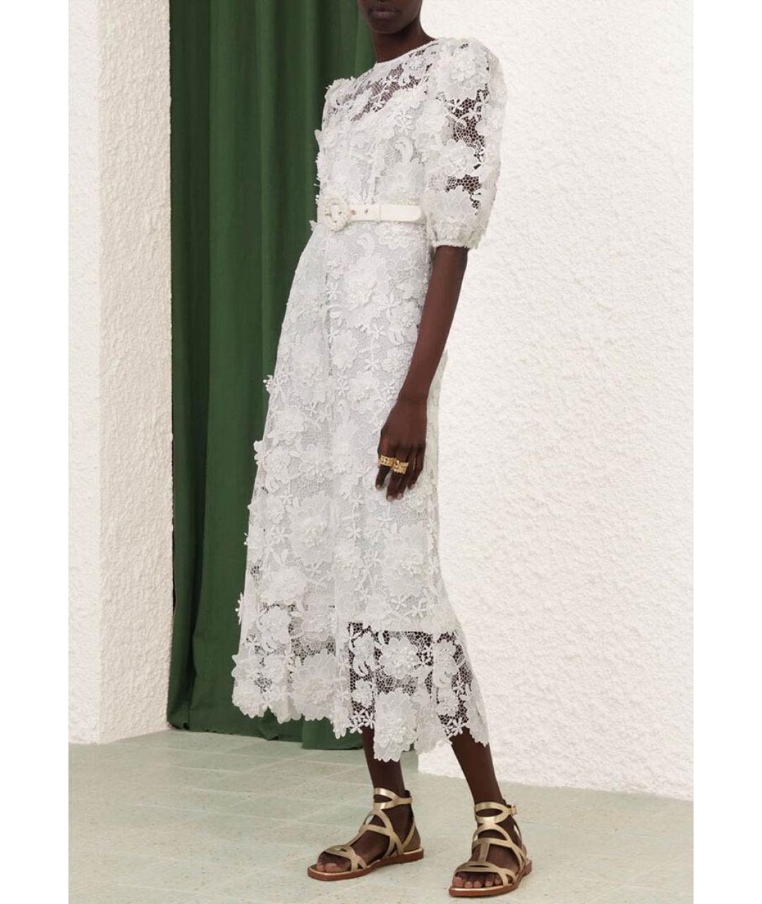 ZIMMERMANN Белое полиэстеровое повседневное платье, фото 6