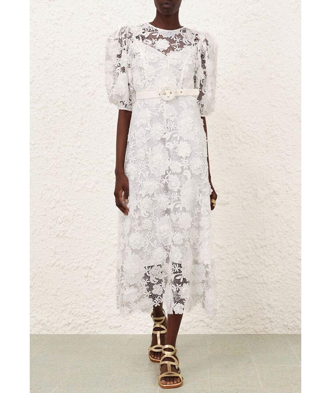 ZIMMERMANN Белое полиэстеровое повседневное платье, фото 3