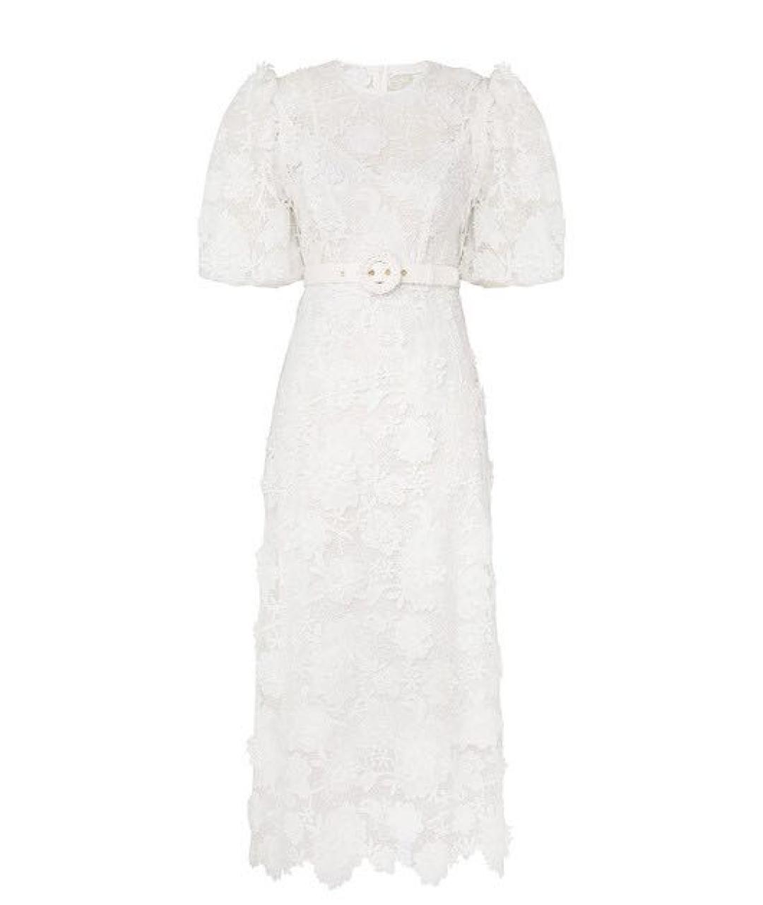 ZIMMERMANN Белое полиэстеровое повседневное платье, фото 1