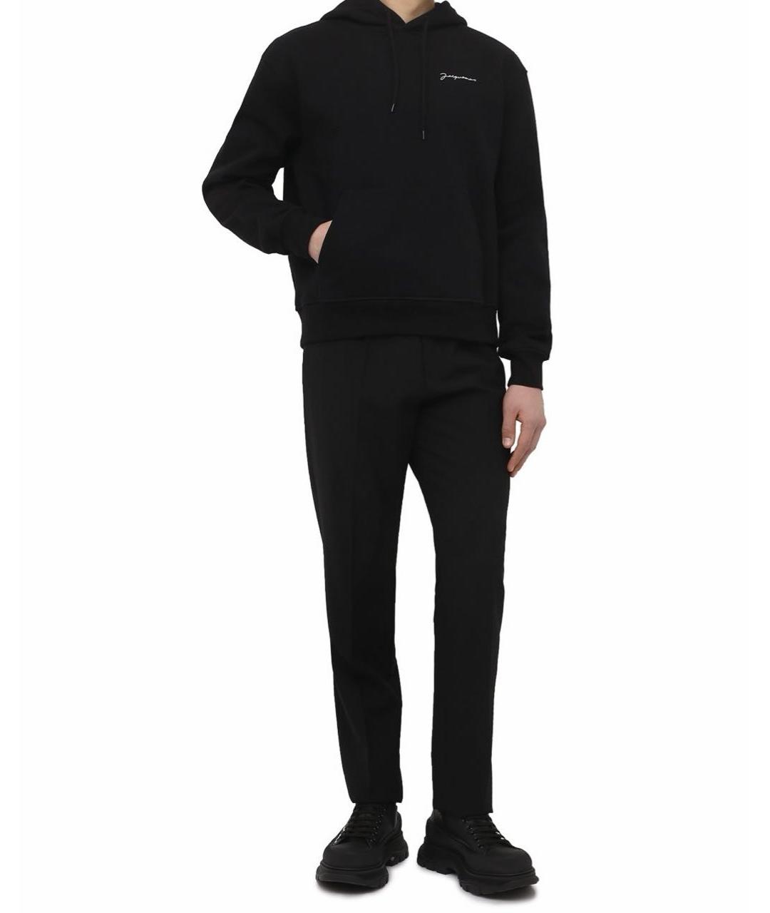 ALEXANDER MCQUEEN Черные кожаные низкие ботинки, фото 2