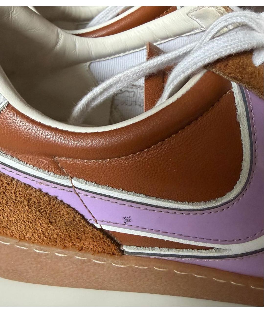 DRIES VAN NOTEN Коричневые кожаные кеды, фото 7