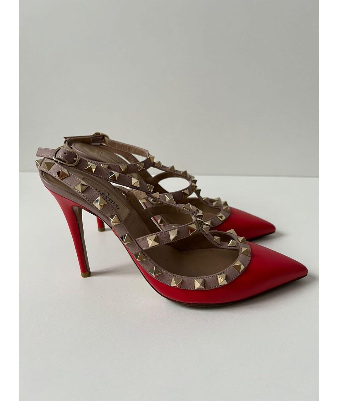 VALENTINO Красные кожаные туфли, фото 9