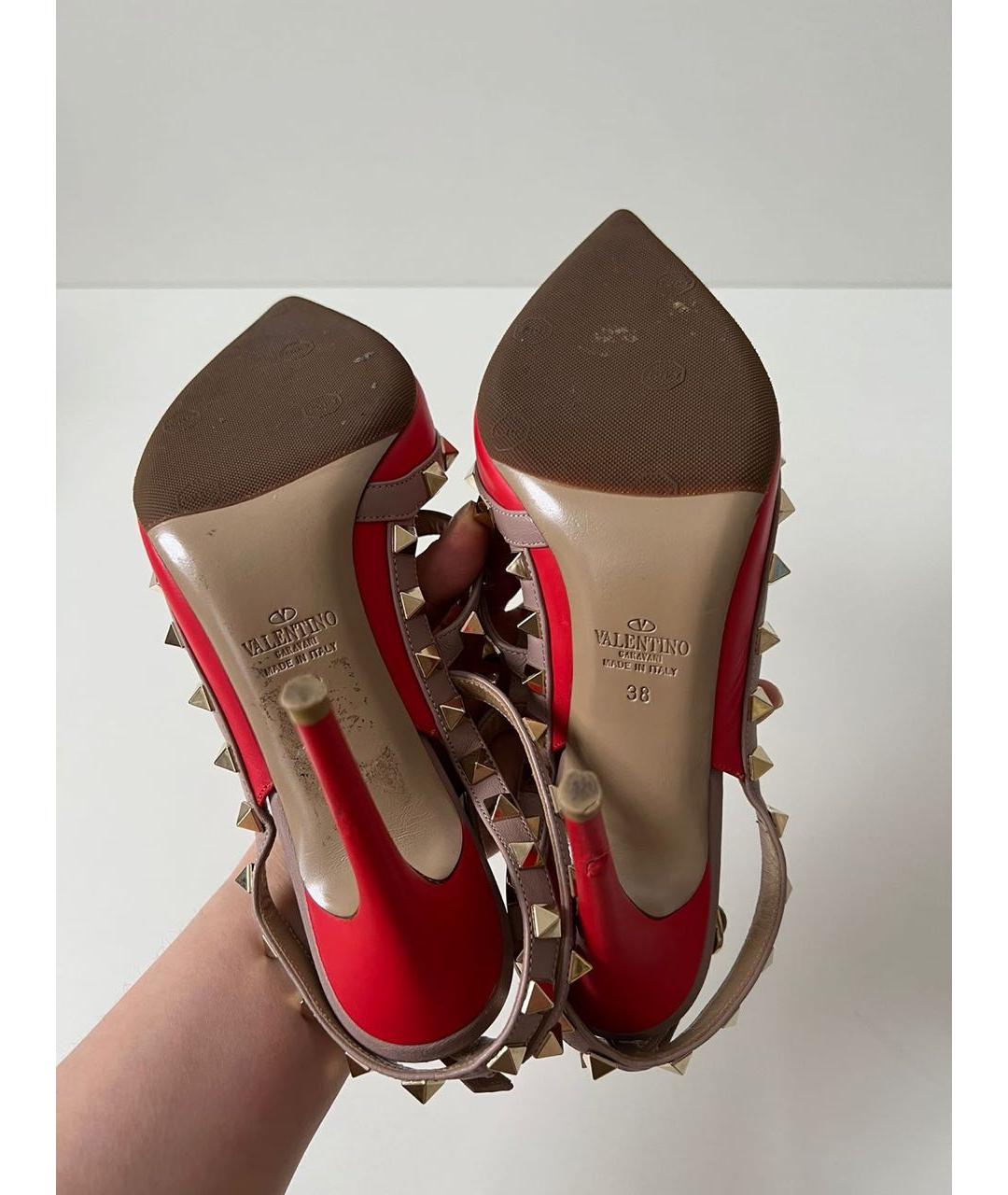 VALENTINO Красные кожаные туфли, фото 8