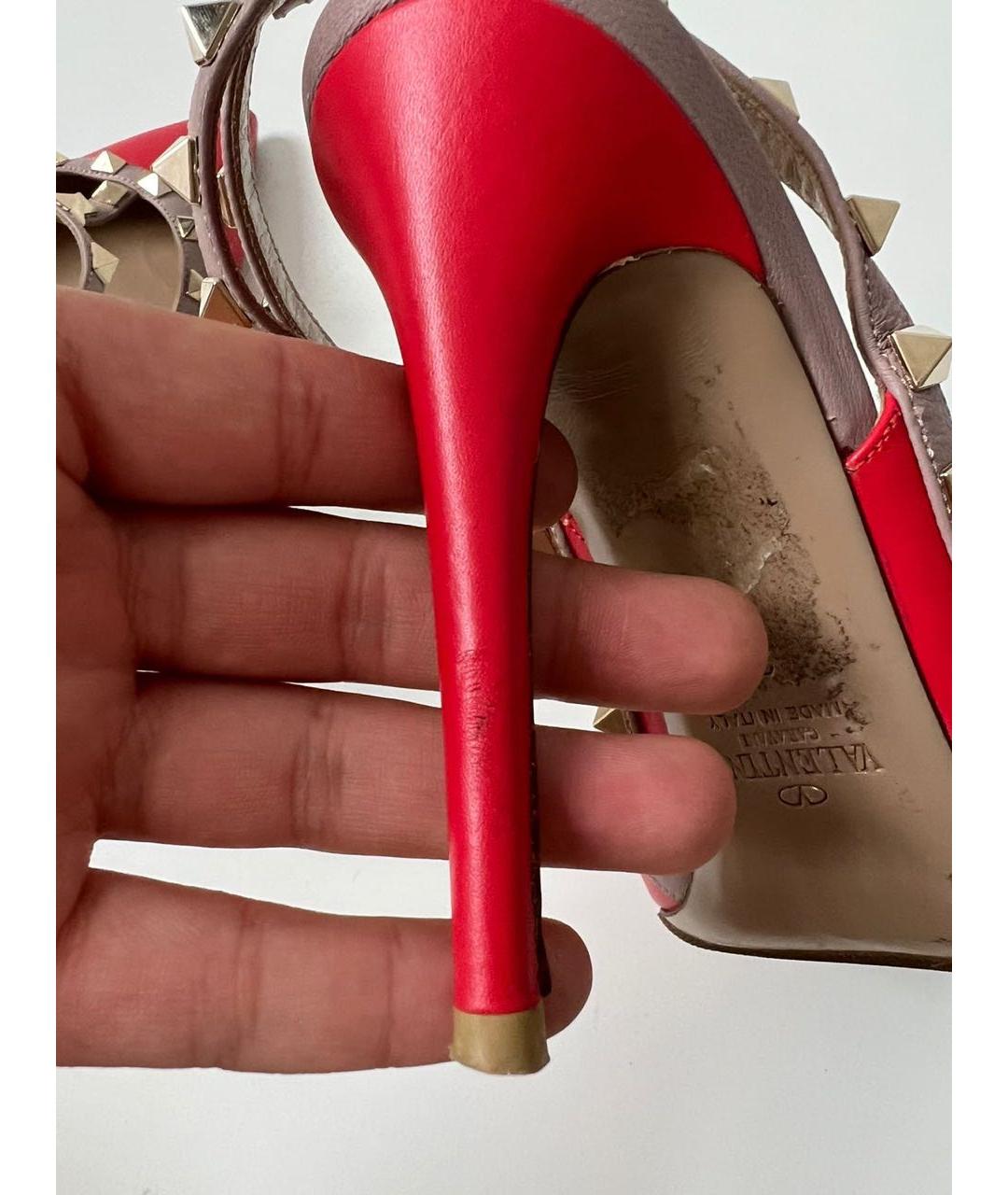 VALENTINO Красные кожаные туфли, фото 5