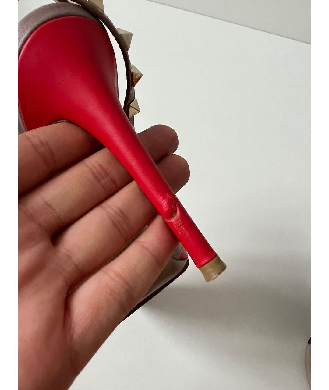 VALENTINO Красные кожаные туфли, фото 6
