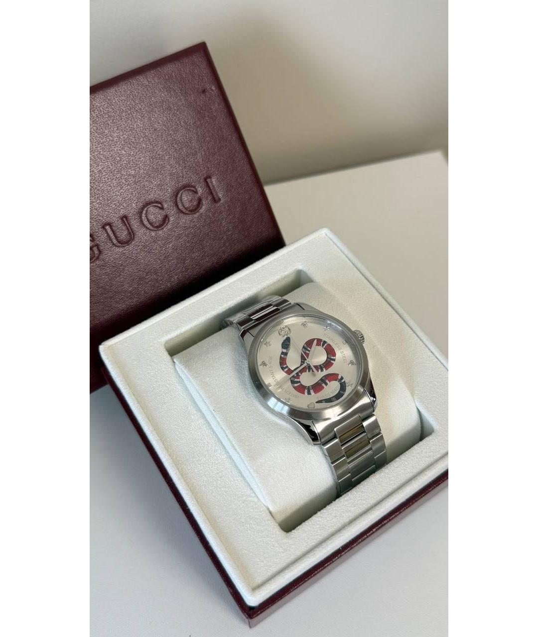 GUCCI Серебряные часы, фото 2