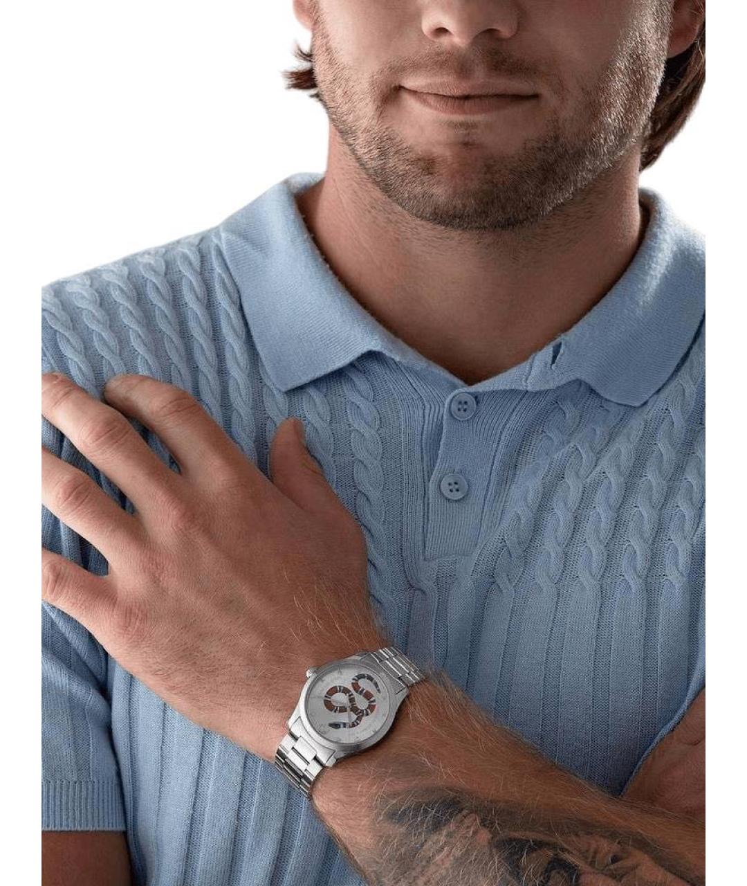 GUCCI Серебряные часы, фото 5