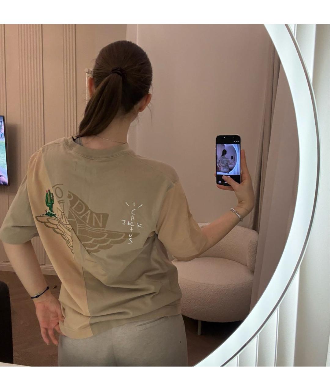 NIKE Темно-синяя хлопковая футболка, фото 5