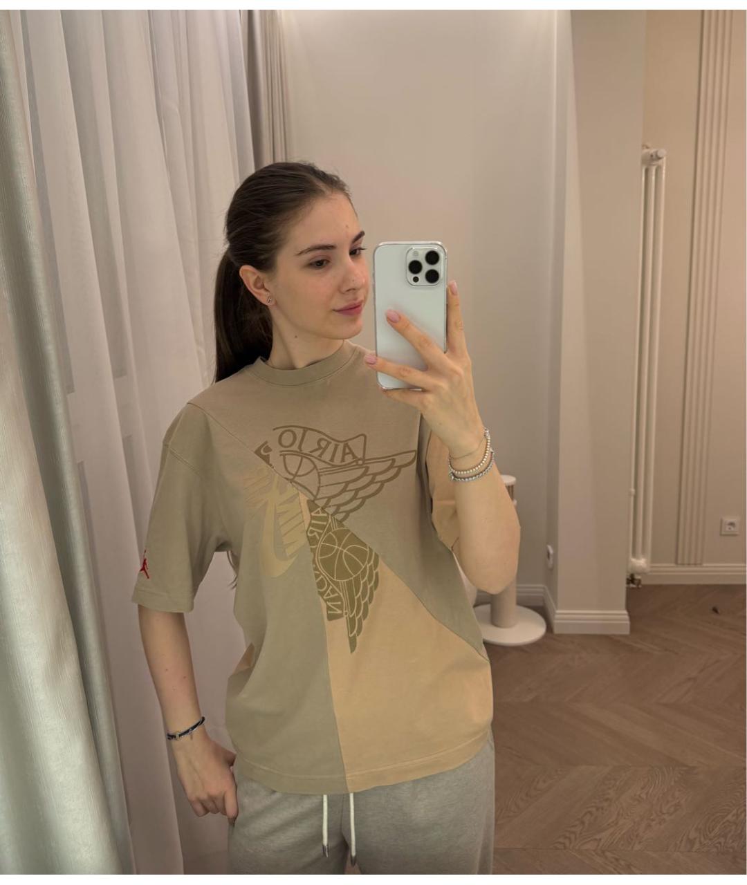 NIKE Темно-синяя хлопковая футболка, фото 4