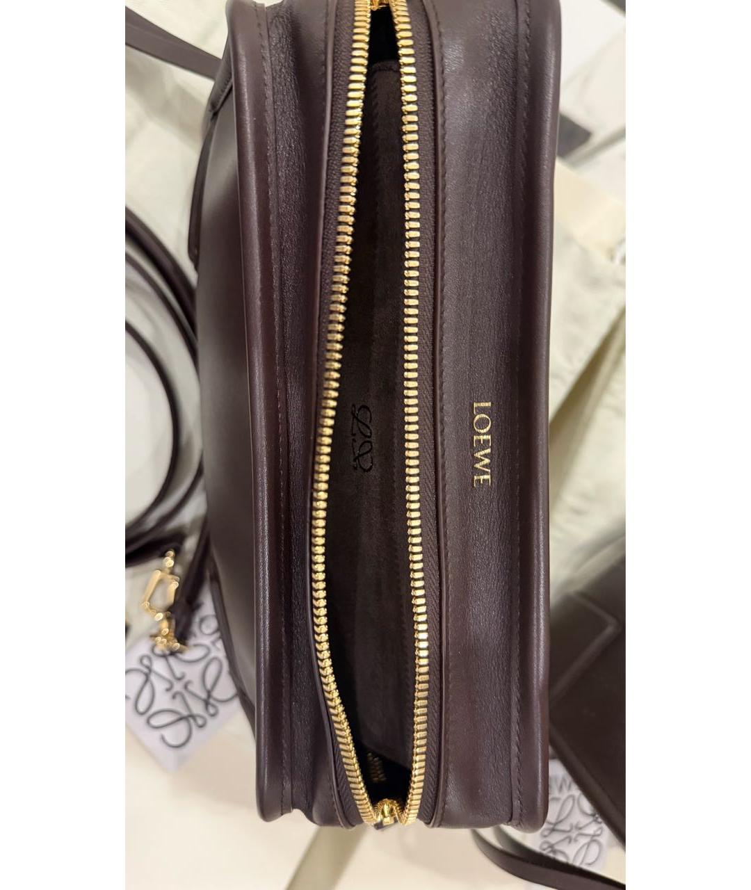 LOEWE Коричневая кожаная сумка через плечо, фото 8