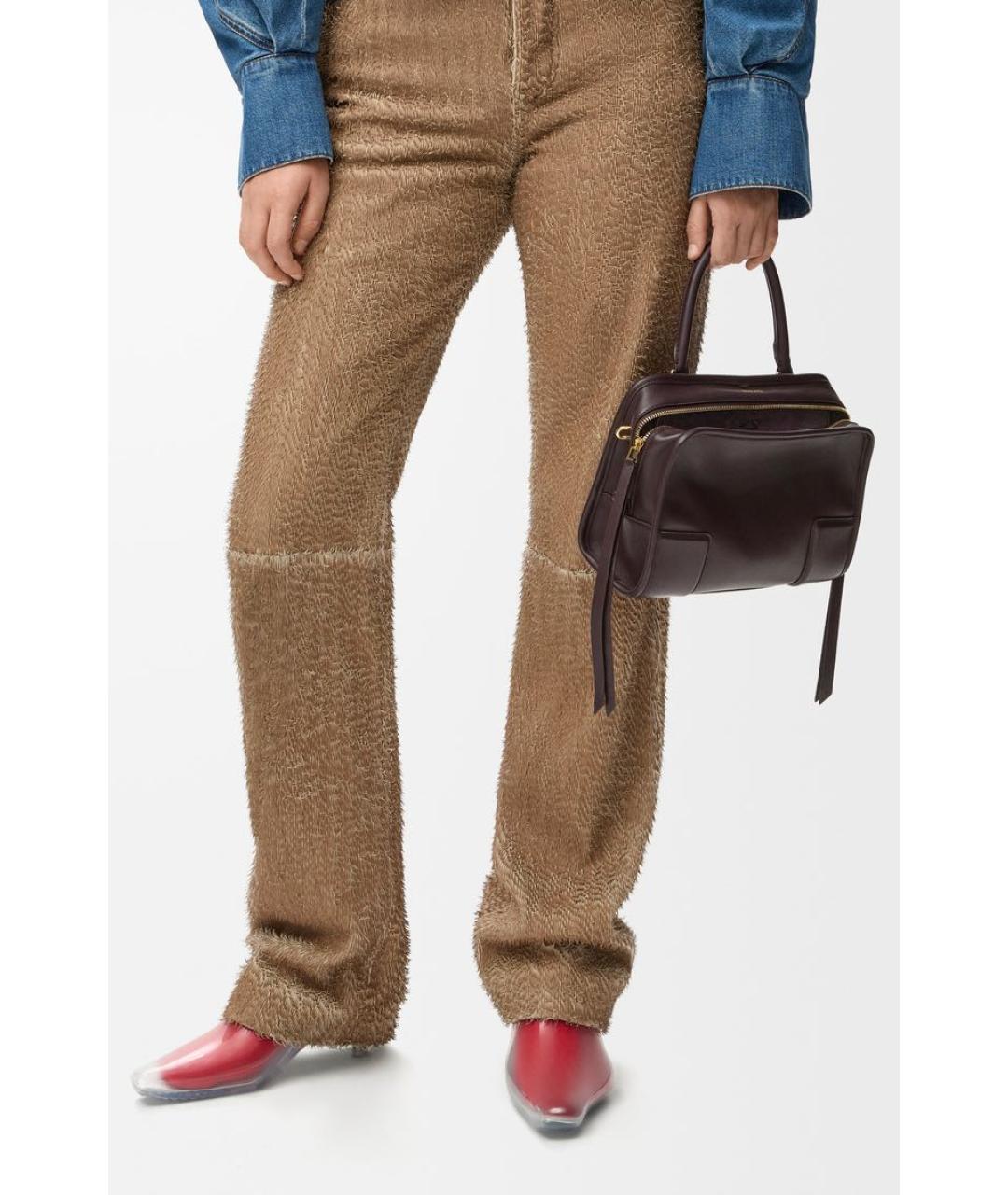 LOEWE Коричневая кожаная сумка через плечо, фото 3