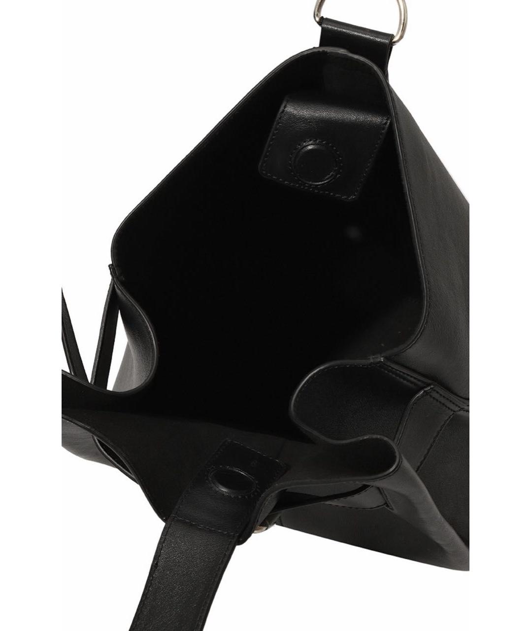 YUZEFI Черная кожаная сумка через плечо, фото 4