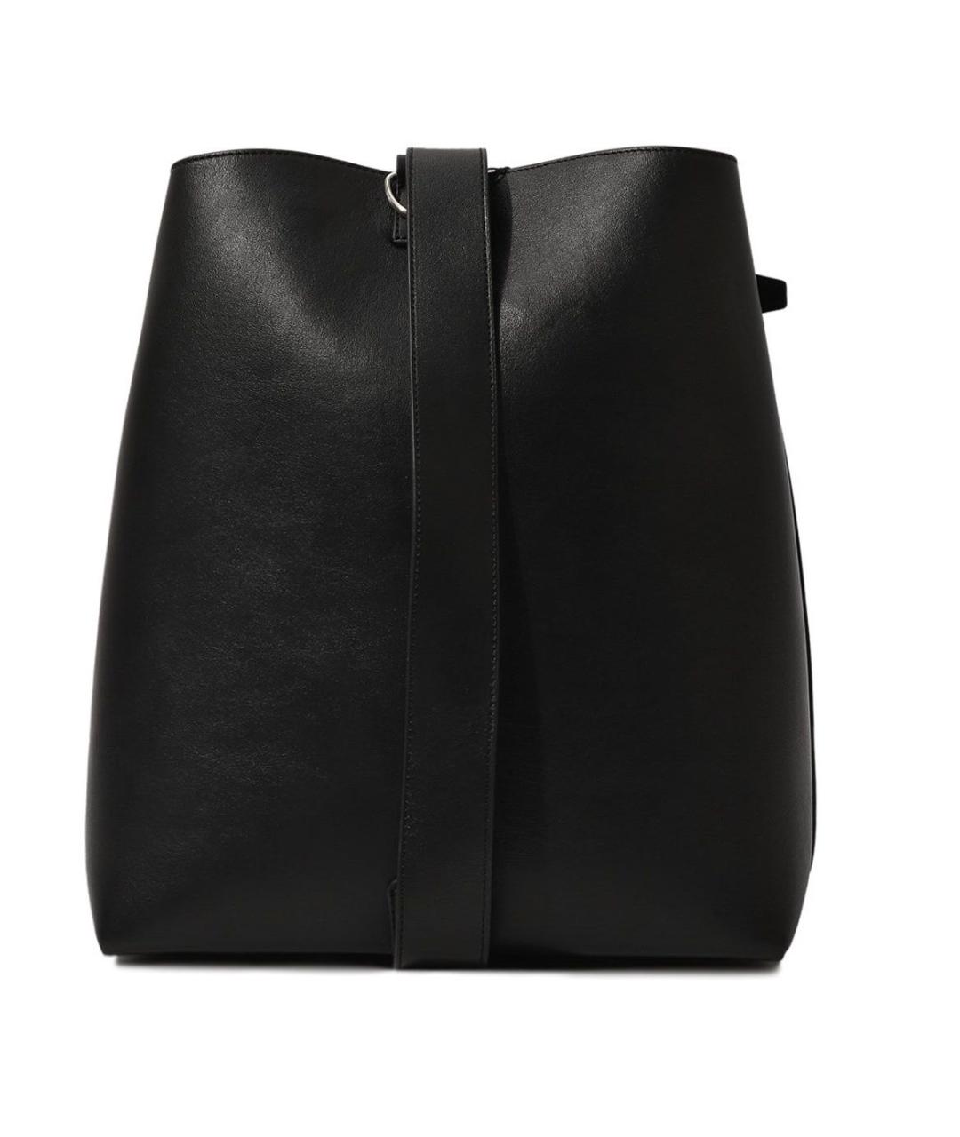 YUZEFI Черная кожаная сумка через плечо, фото 3