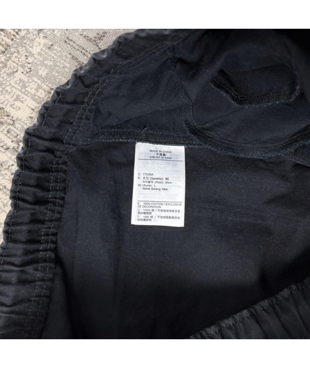 JORDAN Черные хлопковые повседневные брюки, фото 5