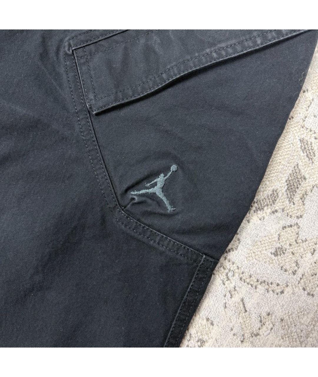 JORDAN Черные хлопковые повседневные брюки, фото 3