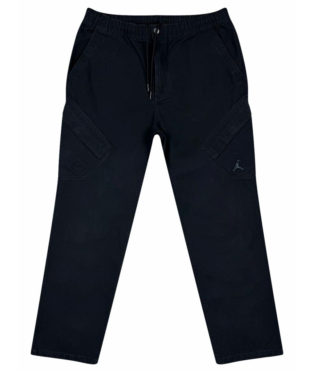 JORDAN Черные хлопковые повседневные брюки, фото 1