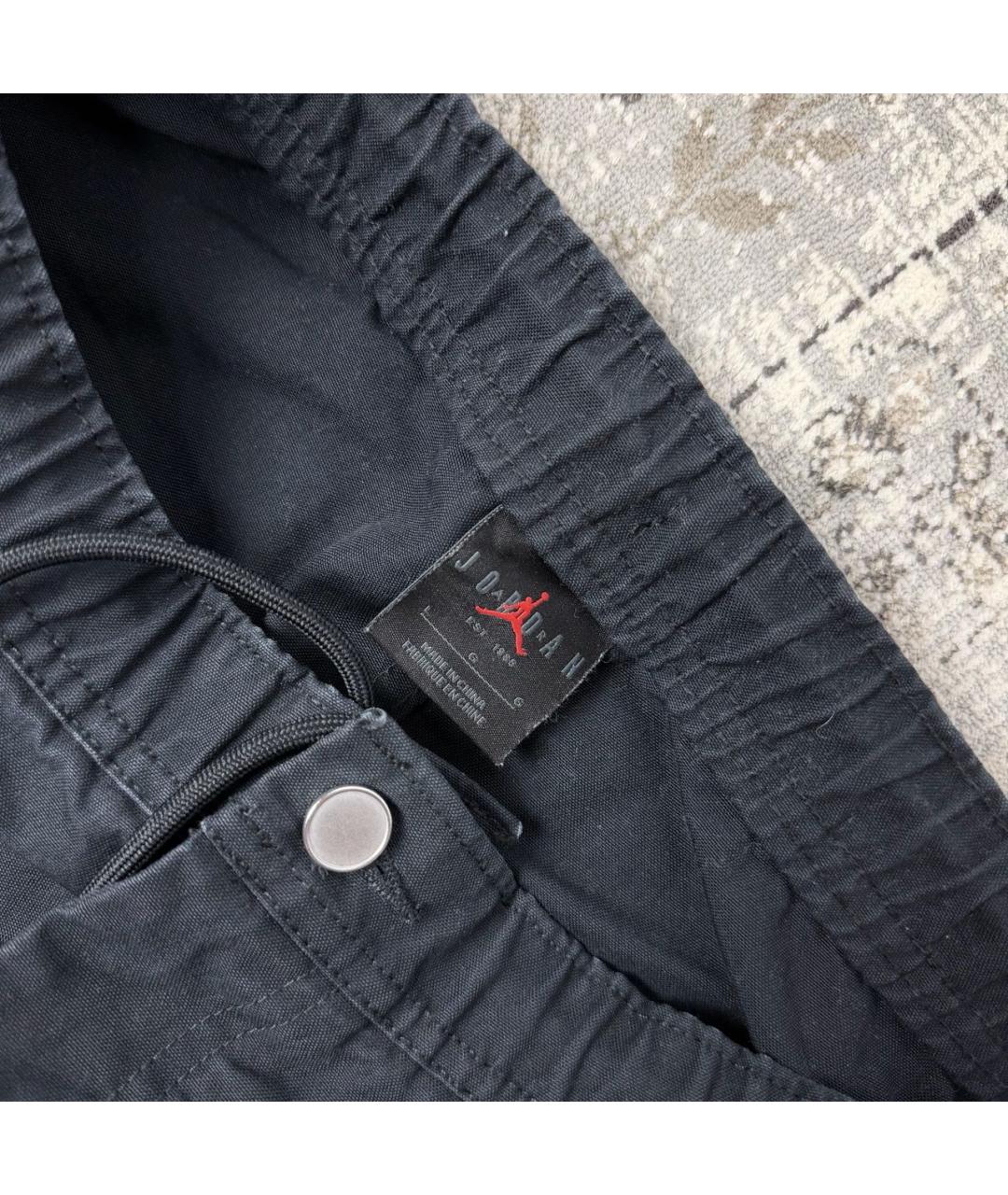 JORDAN Черные хлопковые повседневные брюки, фото 4