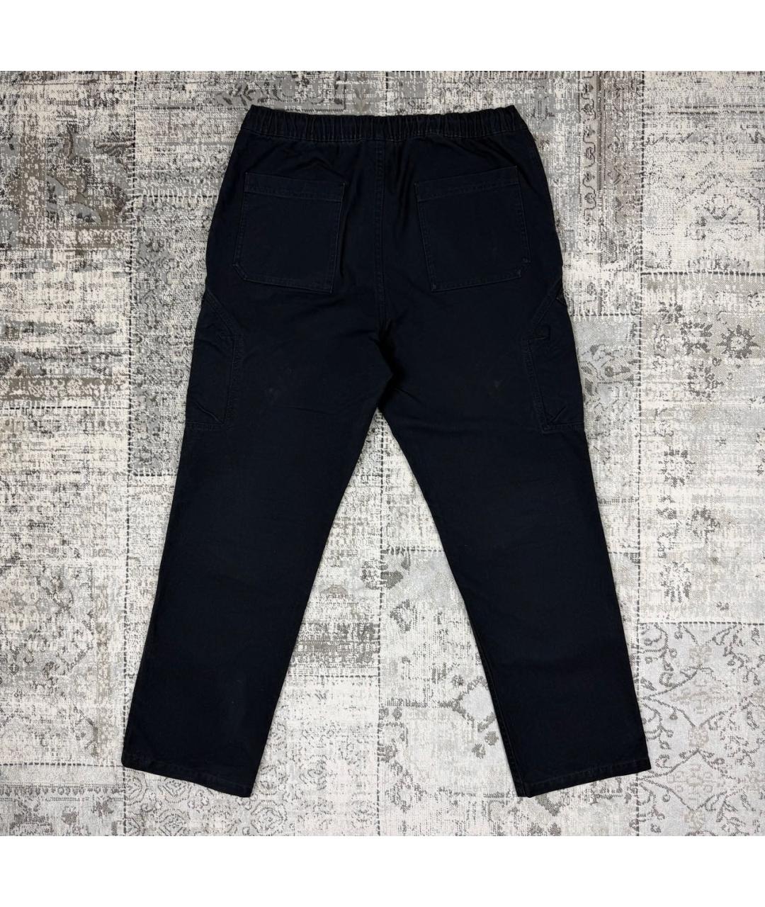 JORDAN Черные хлопковые повседневные брюки, фото 2