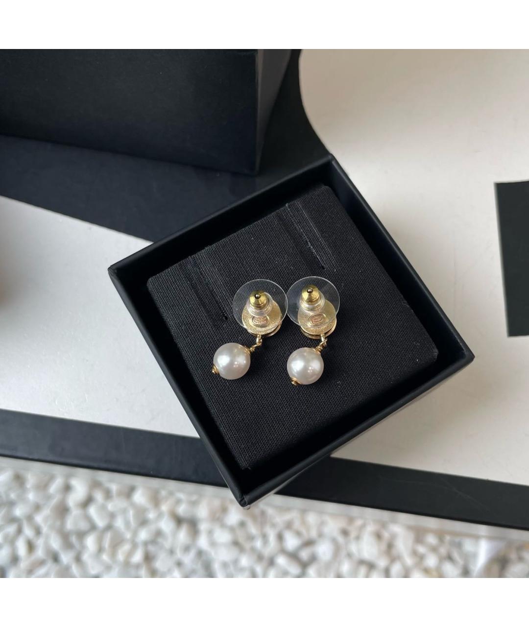 CHANEL Золотые серьги, фото 3