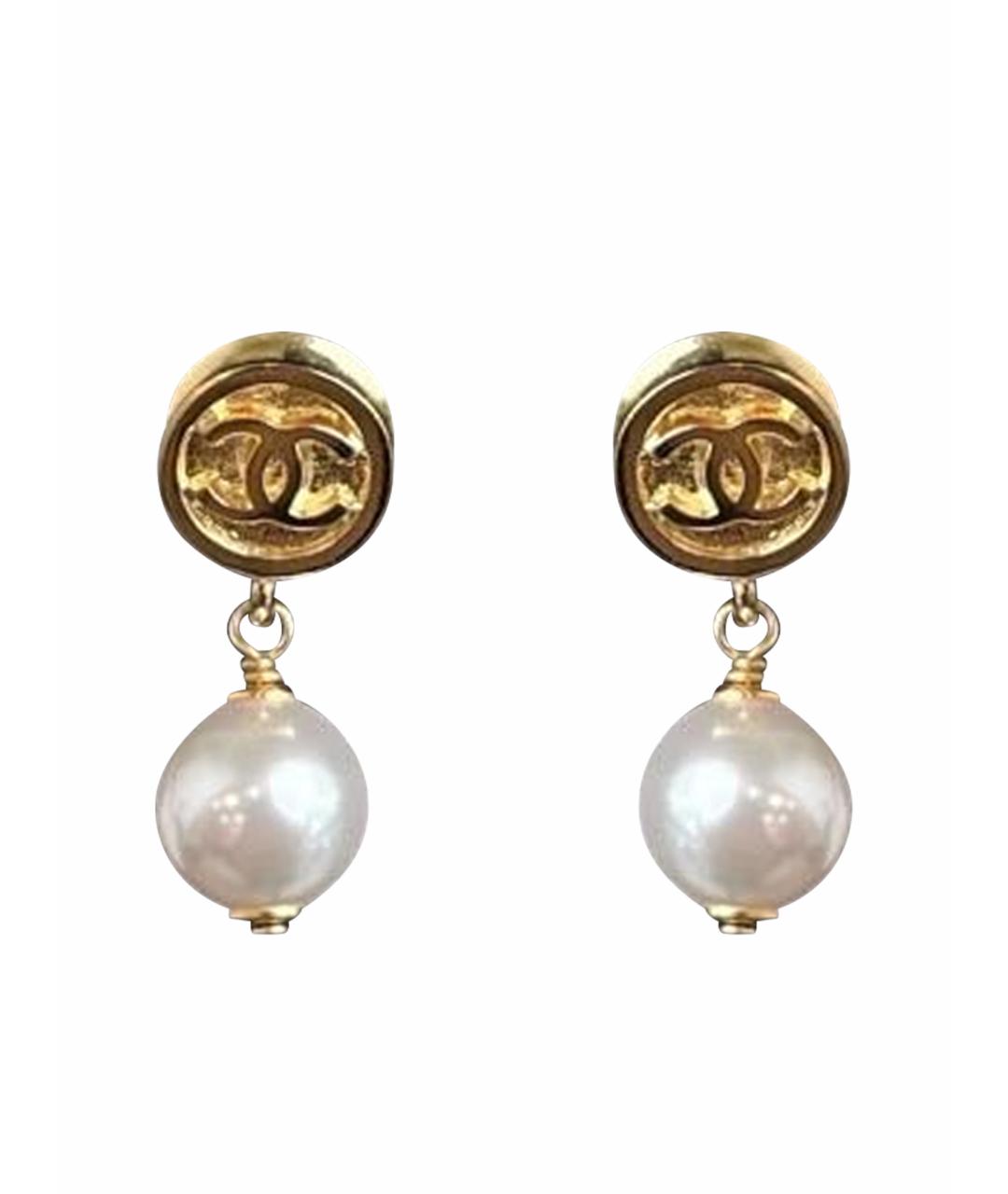CHANEL Золотые серьги, фото 1