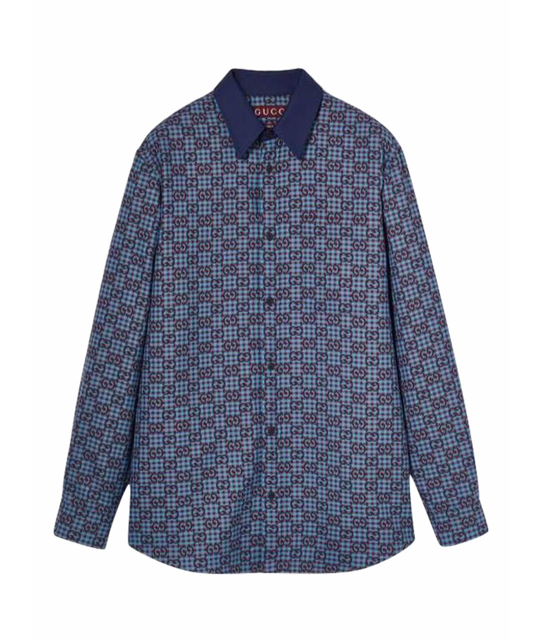 GUCCI Темно-синяя классическая рубашка, фото 1