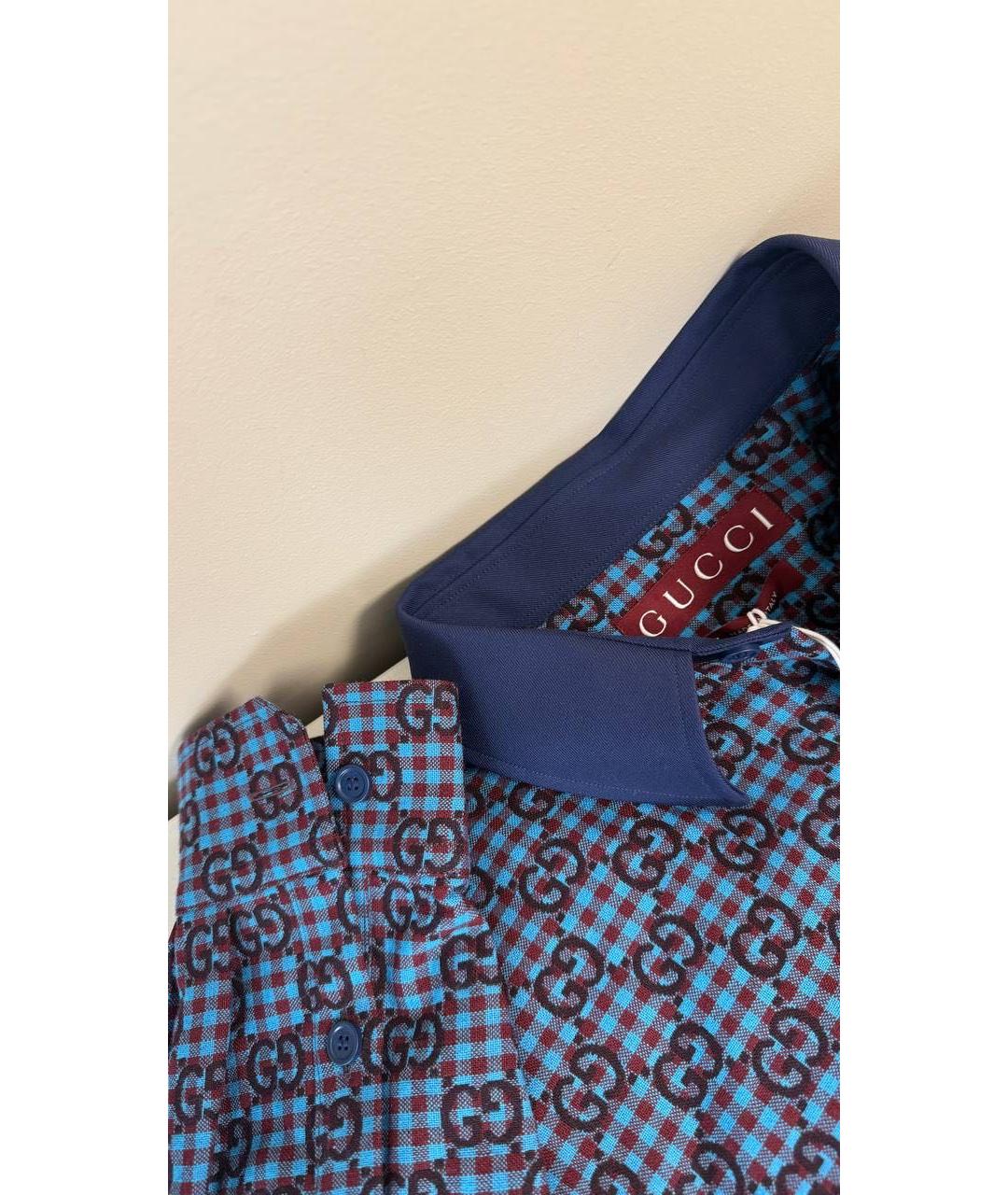 GUCCI Темно-синяя классическая рубашка, фото 5