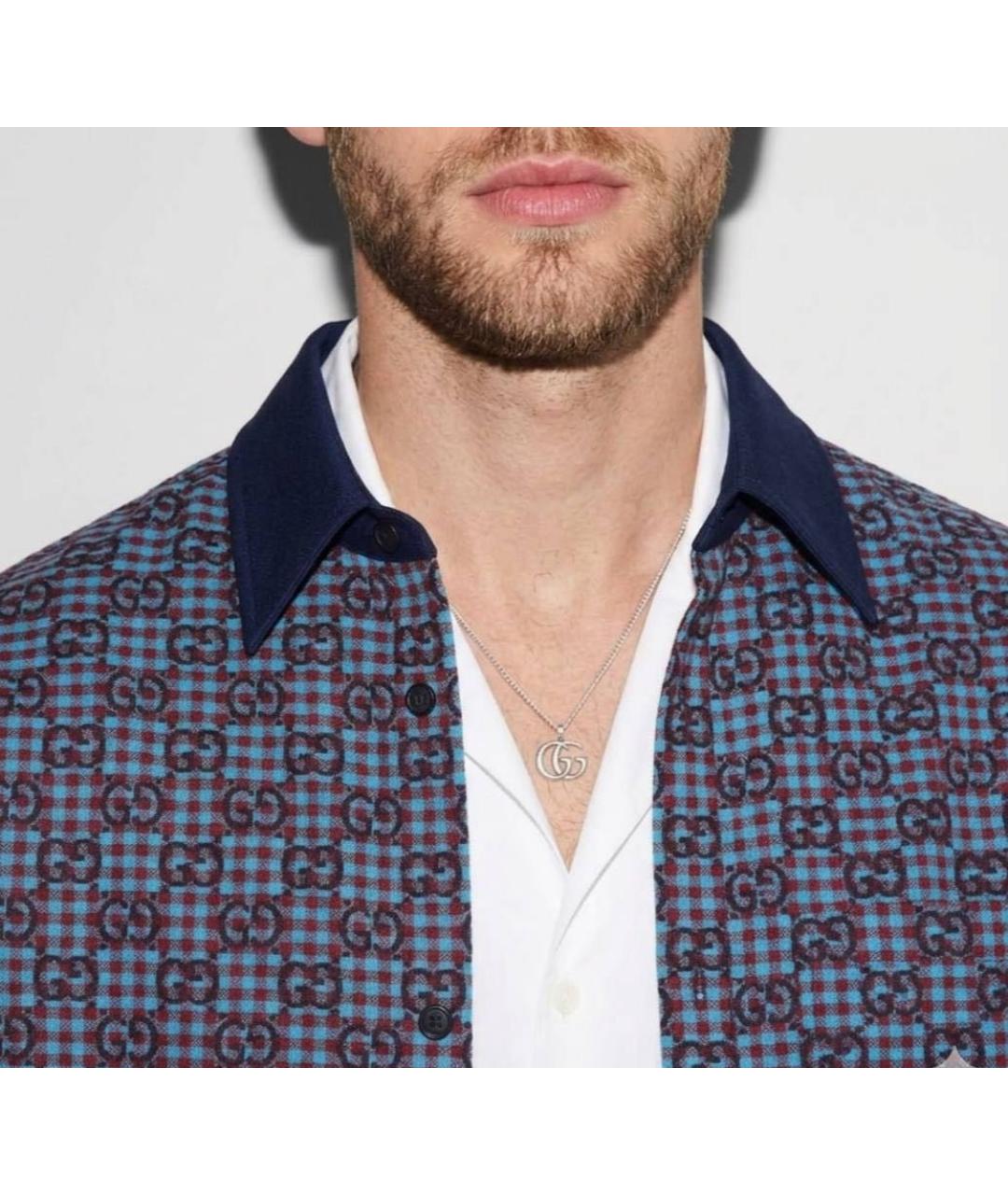 GUCCI Темно-синяя классическая рубашка, фото 4