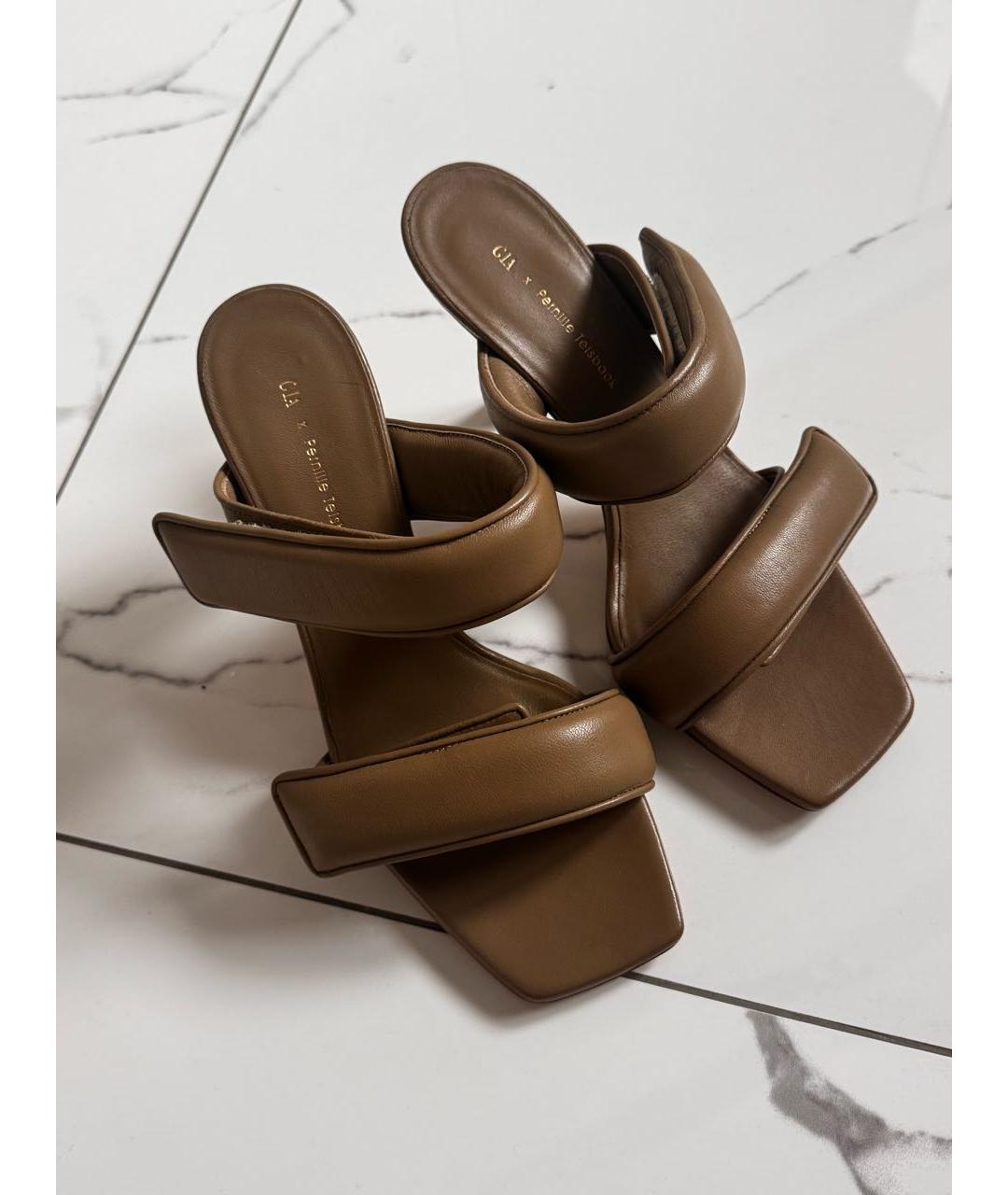 GIA COUTURE Бежевые мюли, фото 3
