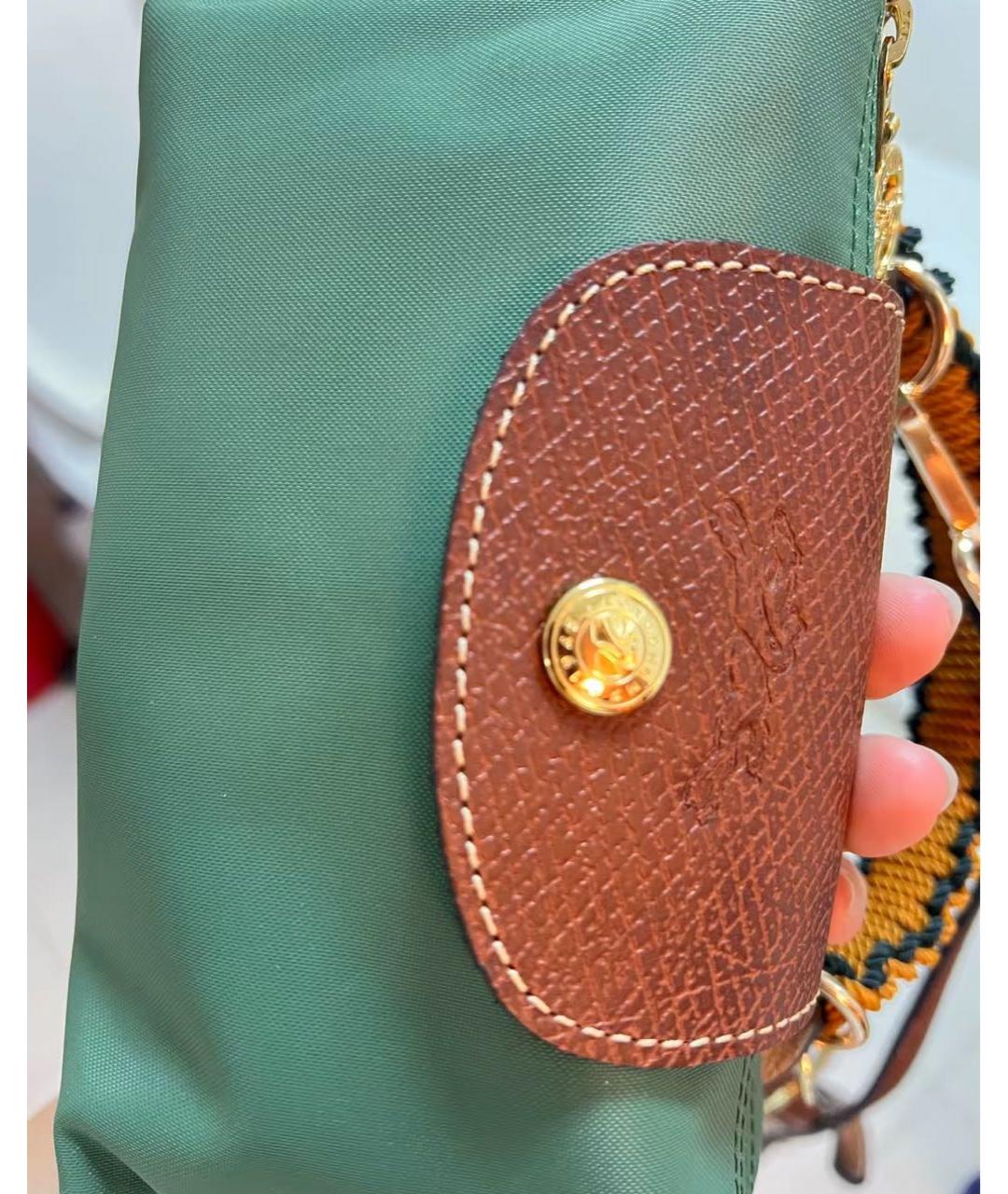 LONGCHAMP Зеленая сумка с короткими ручками, фото 8