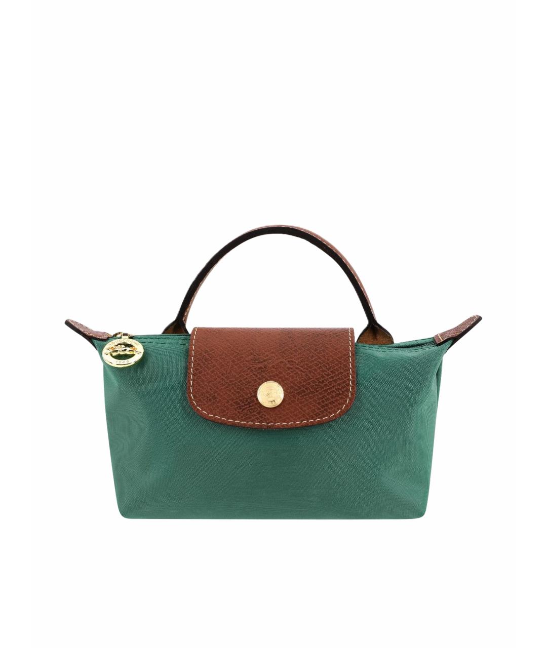 LONGCHAMP Зеленая сумка с короткими ручками, фото 1