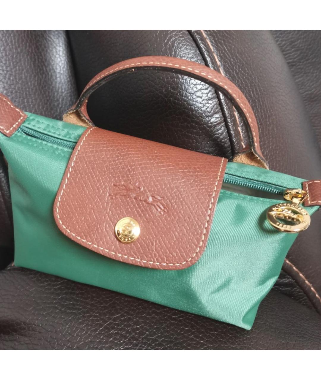 LONGCHAMP Зеленая сумка с короткими ручками, фото 6