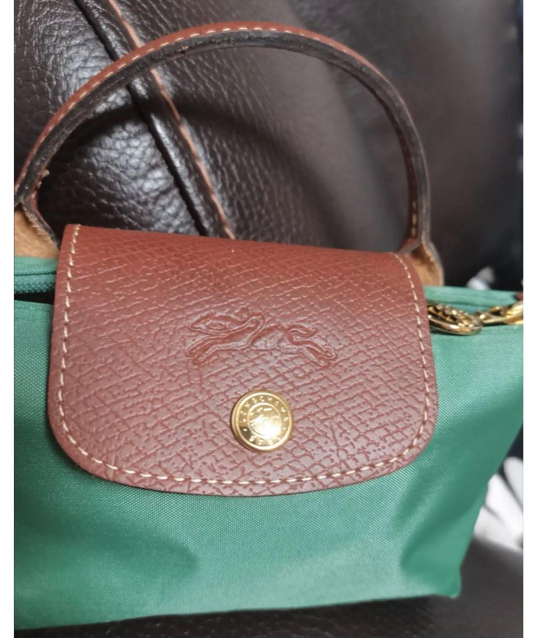 LONGCHAMP Зеленая сумка с короткими ручками, фото 7