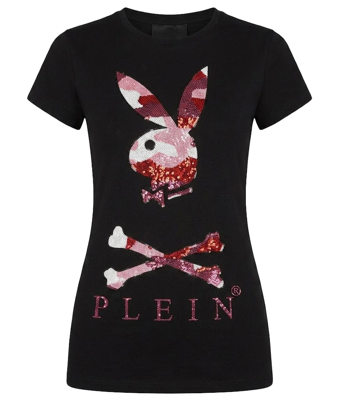 PHILIPP PLEIN Черная хлопковая футболка, фото 1