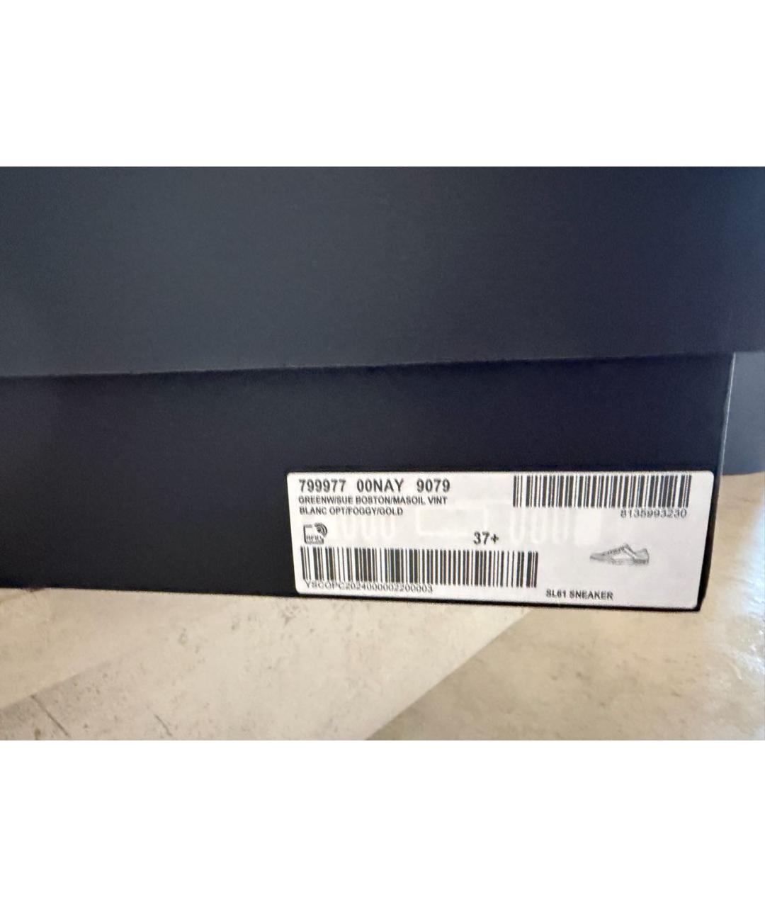 SAINT LAURENT Белые кожаные кроссовки, фото 5