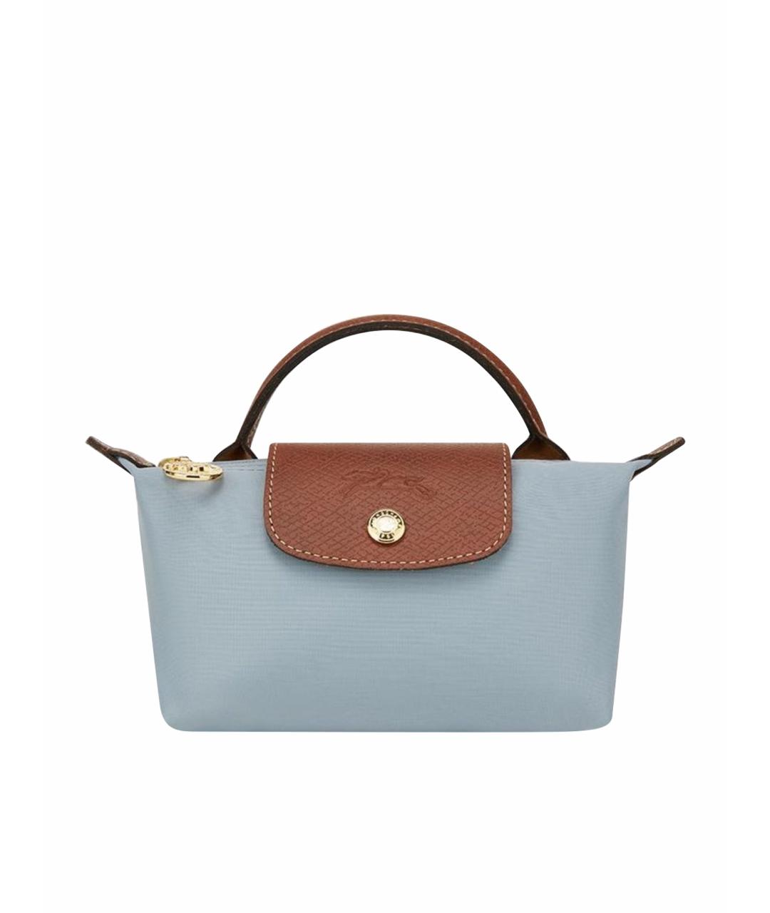 LONGCHAMP Голубая сумка с короткими ручками, фото 1