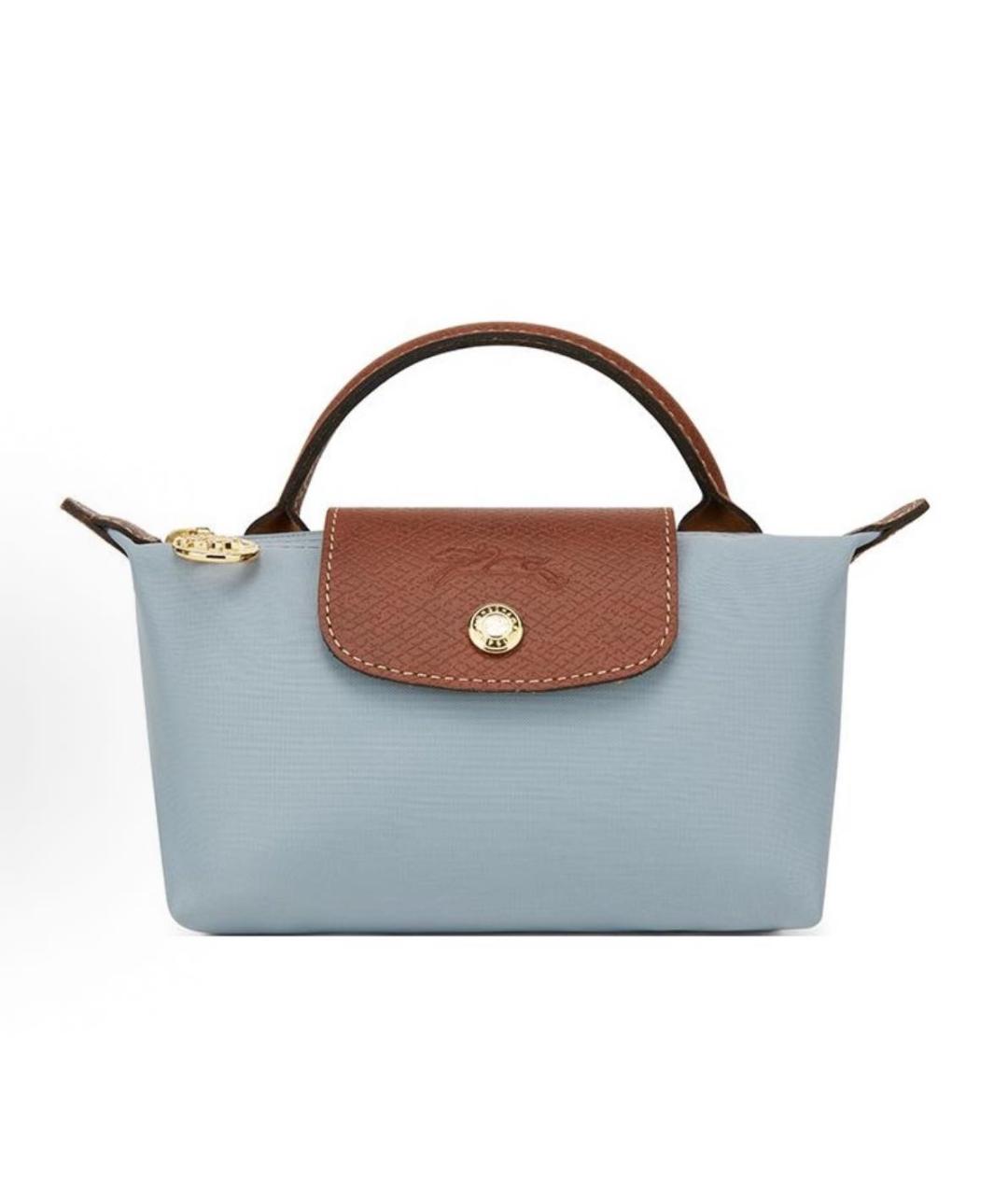 LONGCHAMP Голубая сумка с короткими ручками, фото 6