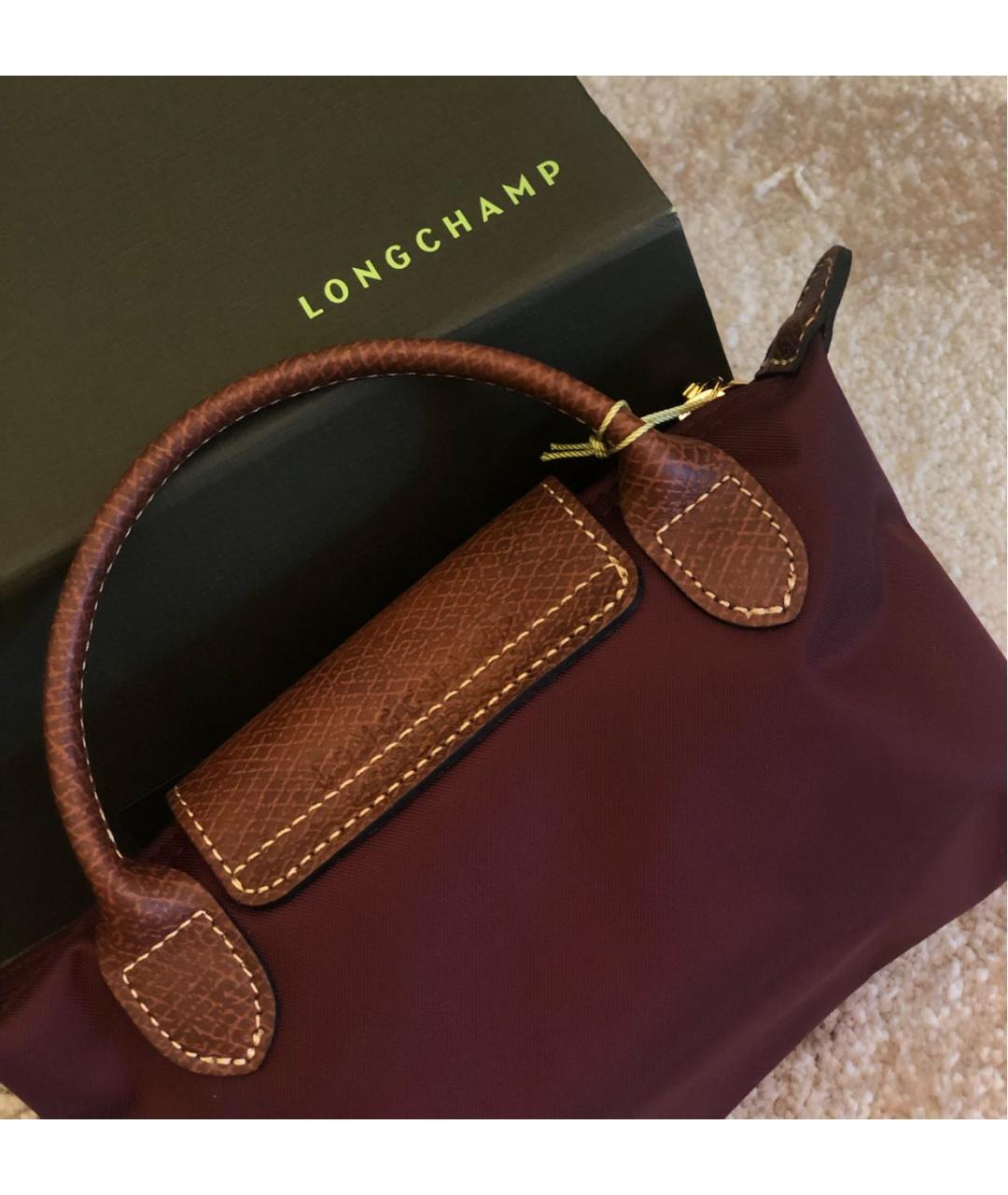 LONGCHAMP Бордовая сумка с короткими ручками, фото 6
