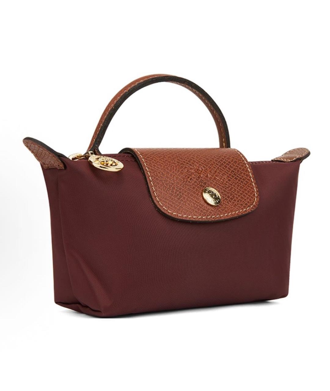 LONGCHAMP Бордовая сумка с короткими ручками, фото 4