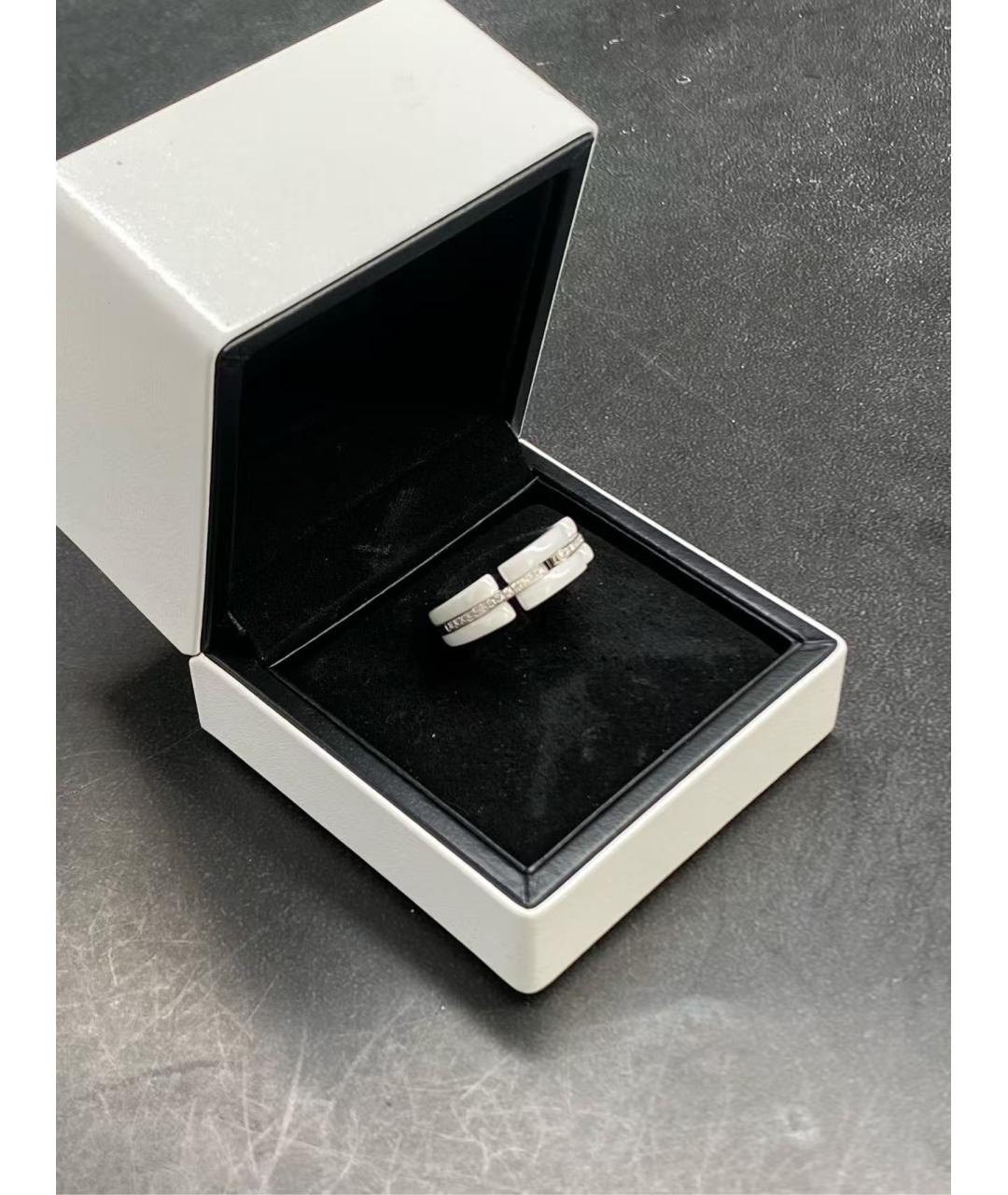 CHANEL Белое керамическое кольцо, фото 4