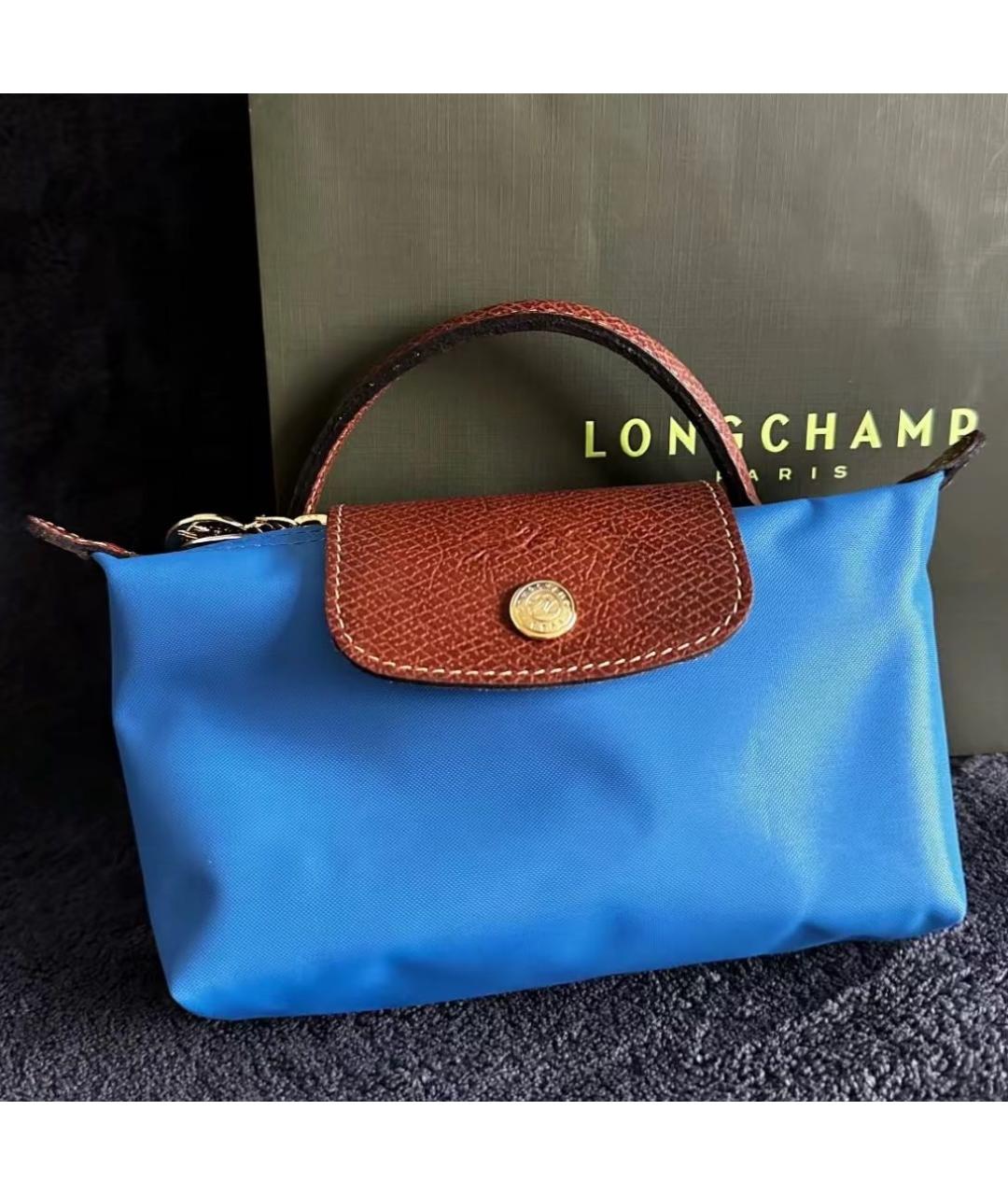 LONGCHAMP Синяя сумка с короткими ручками, фото 5