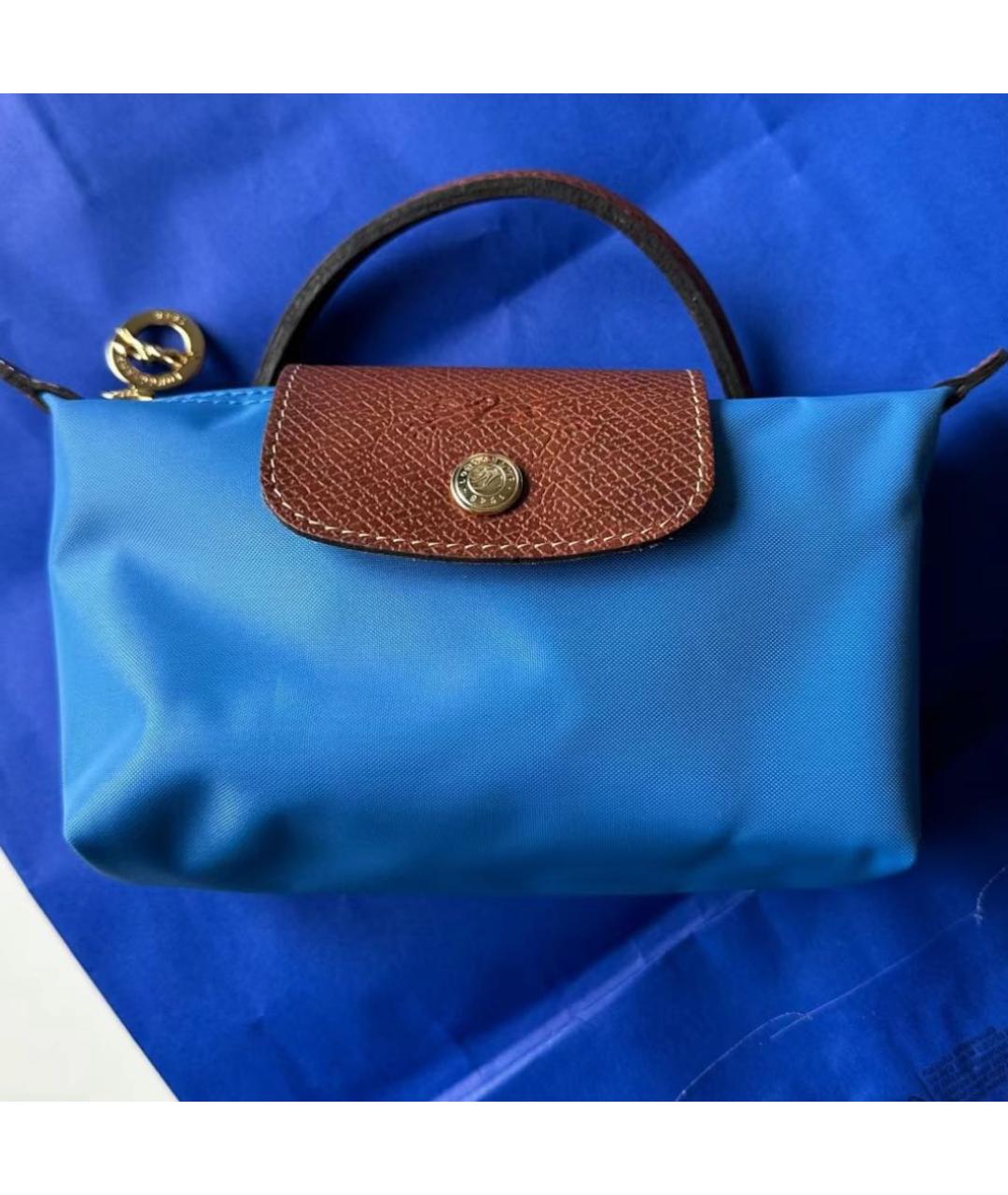 LONGCHAMP Синяя сумка с короткими ручками, фото 6