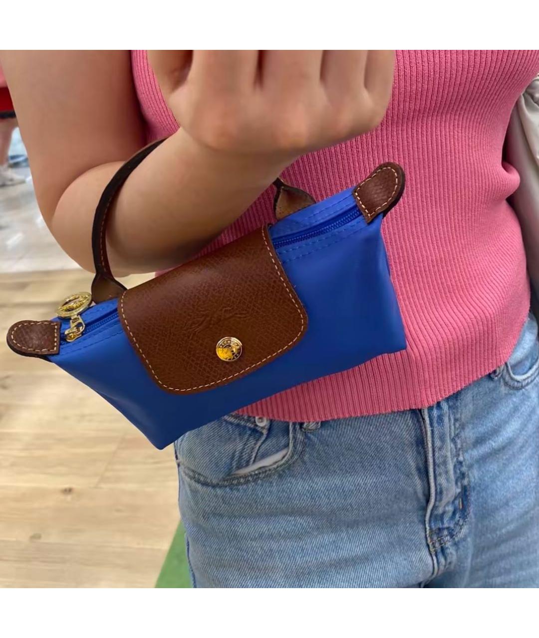 LONGCHAMP Синяя сумка с короткими ручками, фото 7