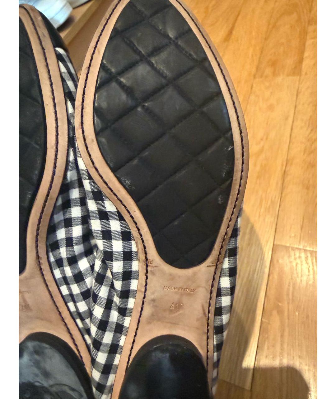 CHANEL Черные текстильные балетки, фото 4