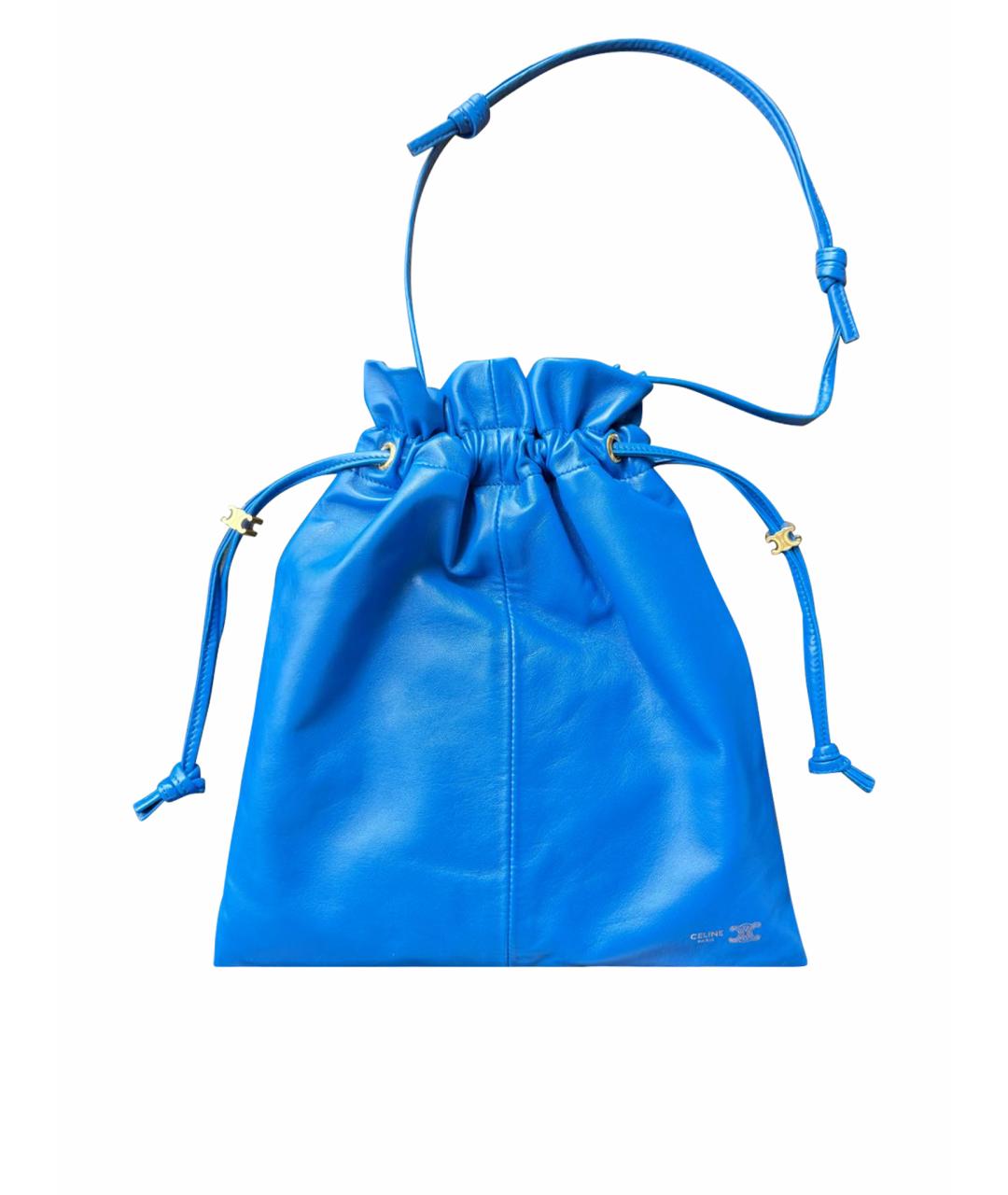 CELINE Синяя кожаная сумка через плечо, фото 1